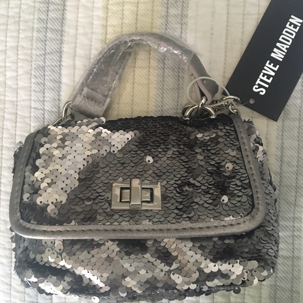 Steve Madden Pewter Sequence bag